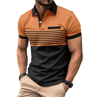 Men’s Casual Striped Shirt with Chest Pocket Seasia