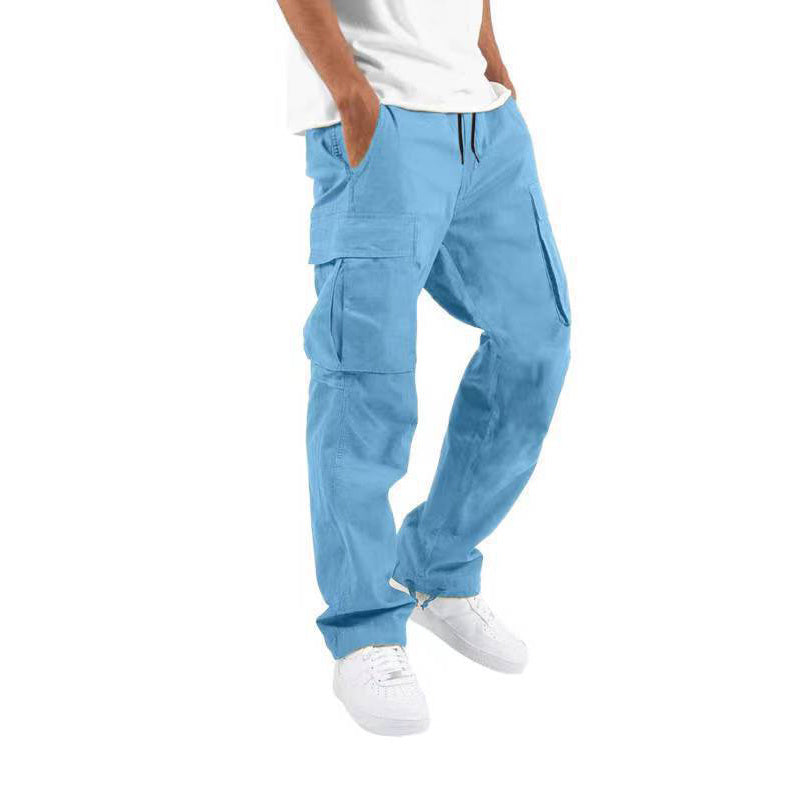 Men's Workwear Drawstring Multi-Pocket Casual Pants Seasia