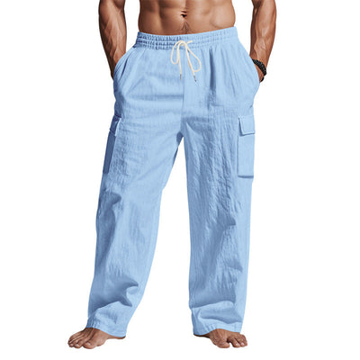 Men’s Linen Multi-Pocket Workwear Pants Seasia
