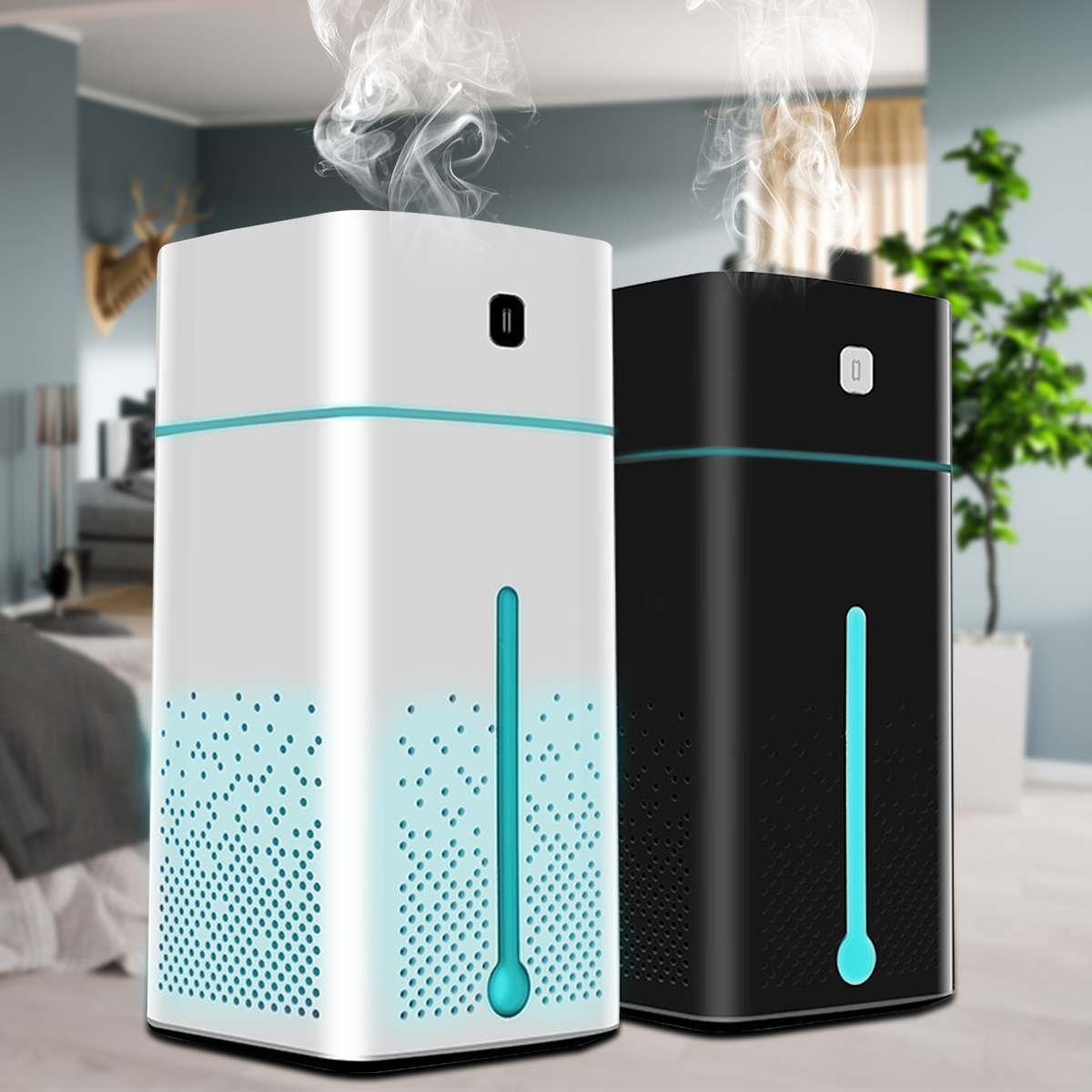 Air Purifier & Humidifier – 1000ml Cool Mist with 7-Color LED Light Seasia