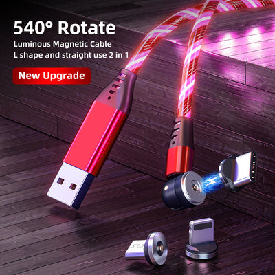 540° Rotating LED Magnetic Charging Cable Seasia