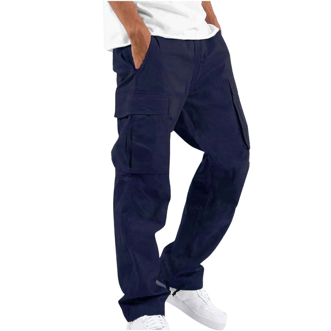 Men's Workwear Drawstring Multi-Pocket Casual Pants Seasia