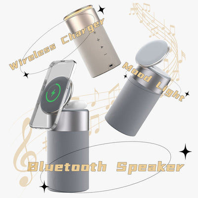 3-in-1 Wireless Charger with Bluetooth Speaker & Touch Lamp for iPhone & AirPods Seasia