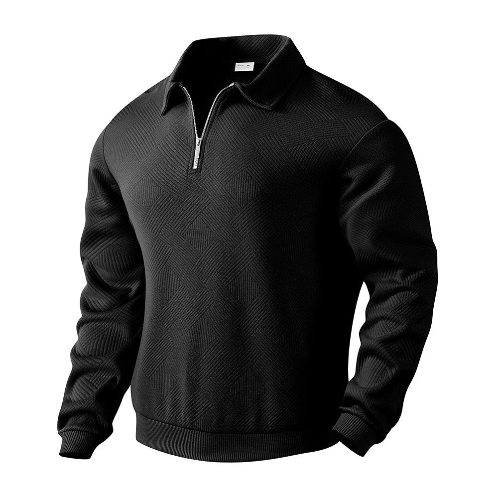 Men’s Jacquard Half-Zip Sweatshirt Seasia