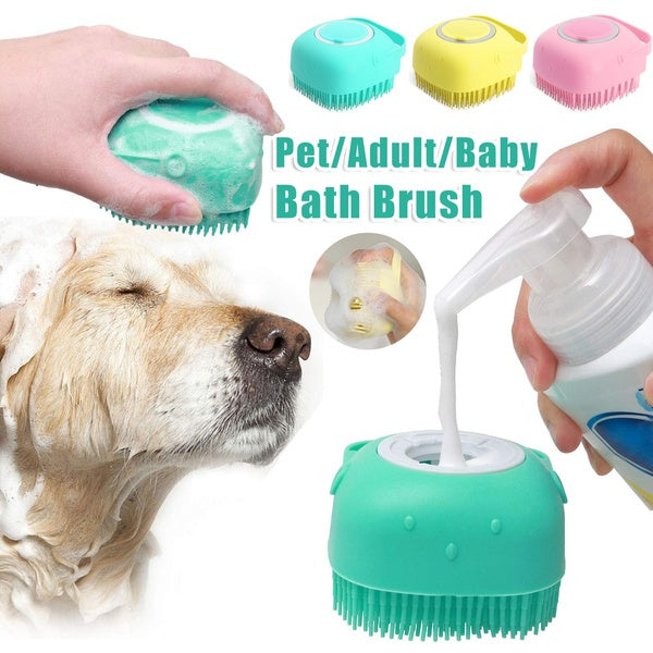 Silicone Dog Bath Massage Brush Seasia