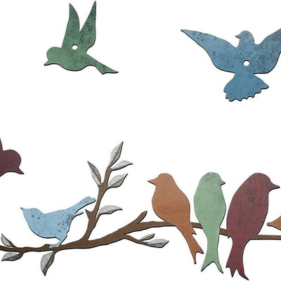 Bird on Branch Iron Wall Art – Rustic Nature-Inspired Hanging Decor Seasia
