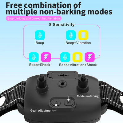Smart Anti-Bark Dog Collar Rechargeable Seasia
