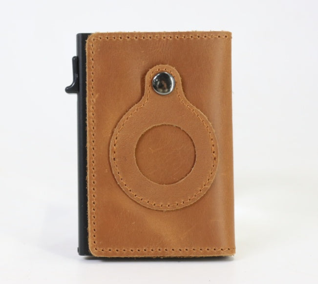 Slim RFID Leather Wallet for AirTag Seasia