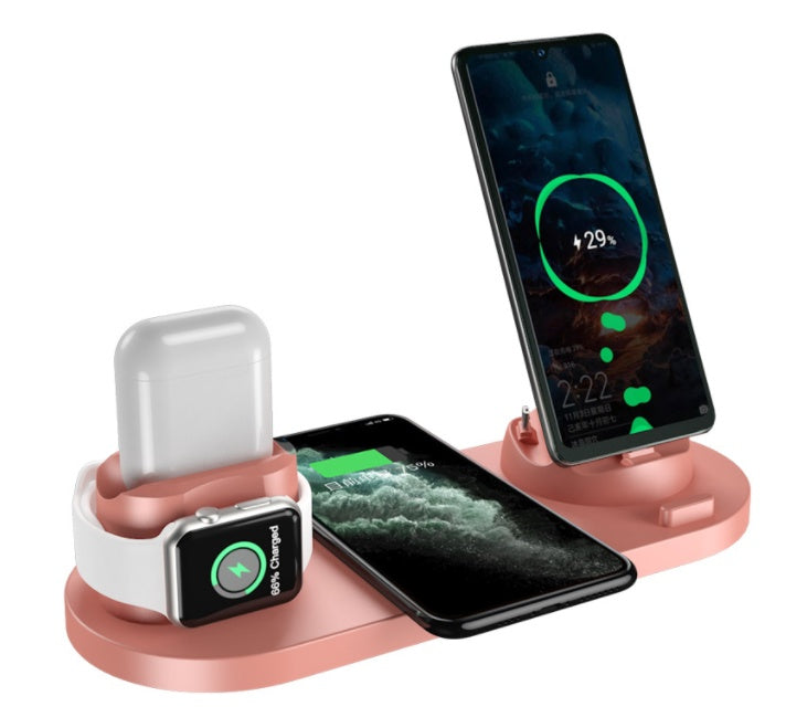 6-in-1 Wireless Charger for iPhone & More – Fast Charging Pad & Dock Station Seasia