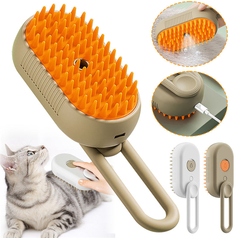 3-in-1 Steam Pet Grooming Brush Seasia