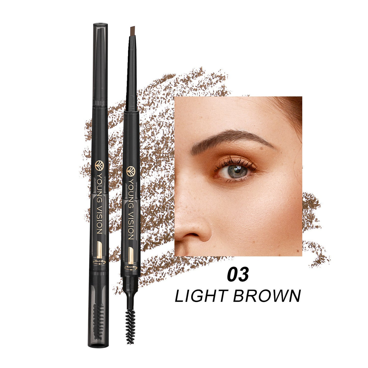 3-in-1 Waterproof Eyebrow Pencil Seasia
