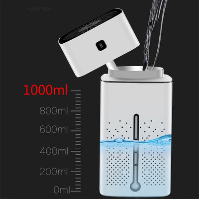 Air Purifier & Humidifier – 1000ml Cool Mist with 7-Color LED Light Seasia