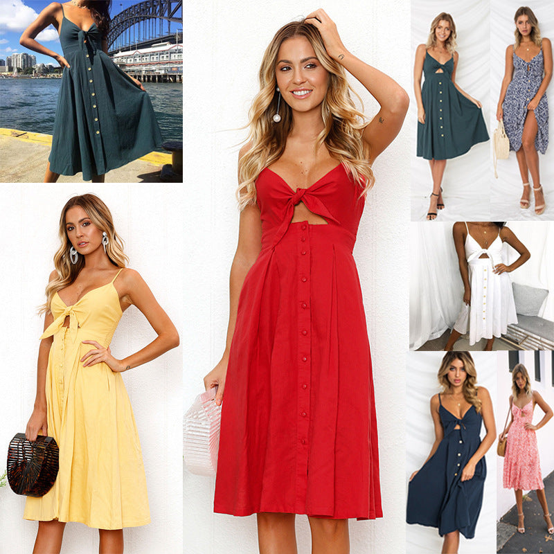 Summer Backless Sheath Dress – Sleeveless A-Line Party Style Seasia
