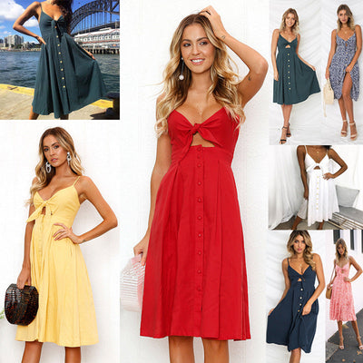 Summer Backless Sheath Dress – Sleeveless A-Line Party Style Seasia