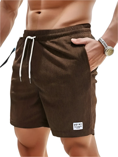 Men’s Corduroy Lace-Up Summer Shorts Seasia