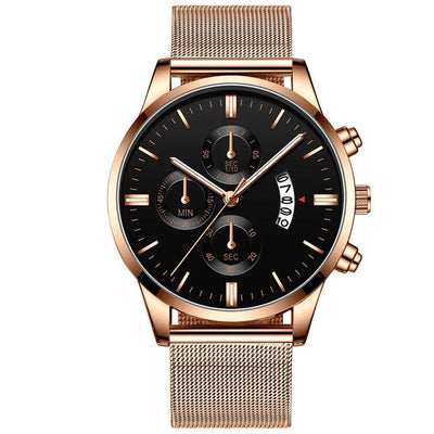 Men’s Luxury Mesh Band Quartz Watch Seasia