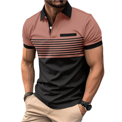 Men’s Casual Striped Shirt with Chest Pocket Seasia