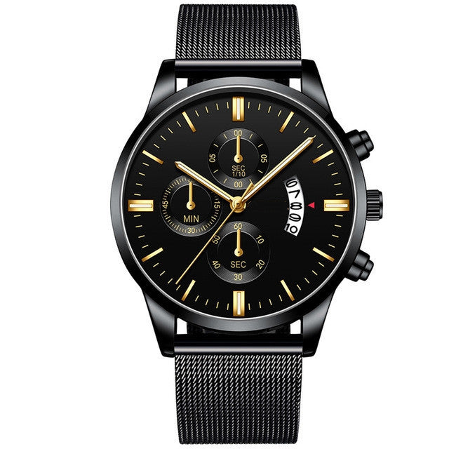 Men’s Luxury Mesh Band Quartz Watch Seasia