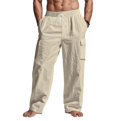 Men’s Linen Multi-Pocket Workwear Pants Seasia
