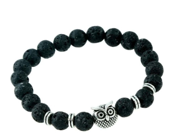 Lion Head Stone Beaded Bracelet Seasia