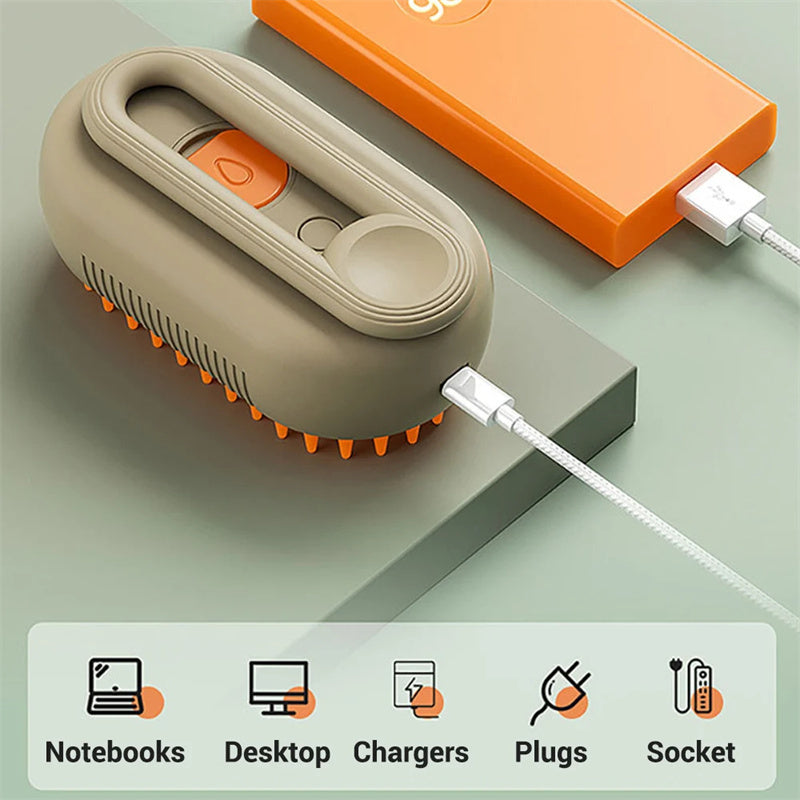 3-in-1 Steam Pet Grooming Brush Seasia