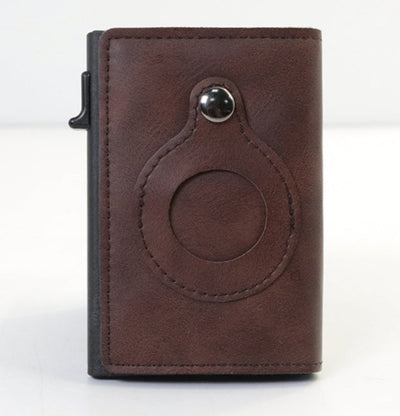 Slim RFID Leather Wallet for AirTag Seasia