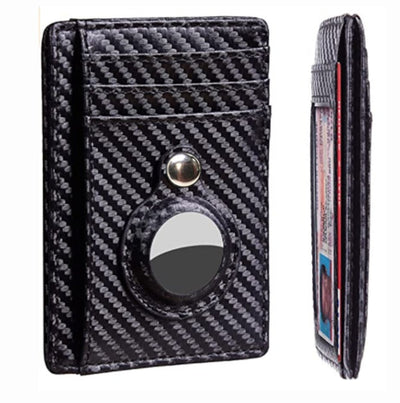 Slim RFID Leather Wallet for AirTag Seasia