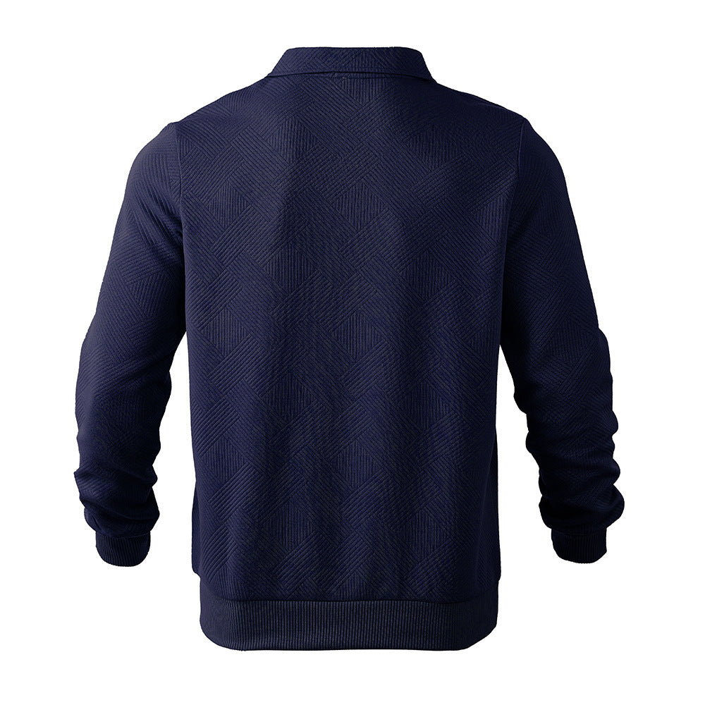 Men’s Jacquard Half-Zip Sweatshirt Seasia