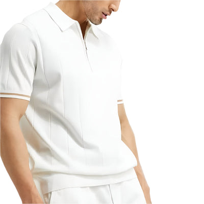 Men’s Summer Short Sleeve Polo Shirt with Zipper Seasia