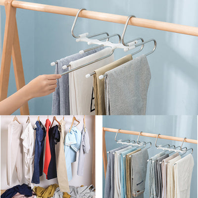 5-in-1 Multi-Functional Stainless Steel Wardrobe Hanger Seasia