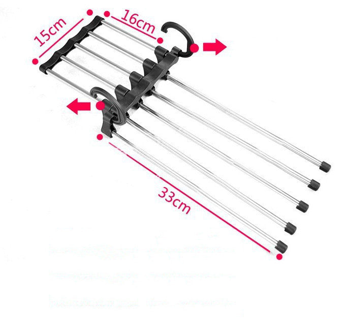 5-in-1 Multi-Functional Stainless Steel Wardrobe Hanger Seasia