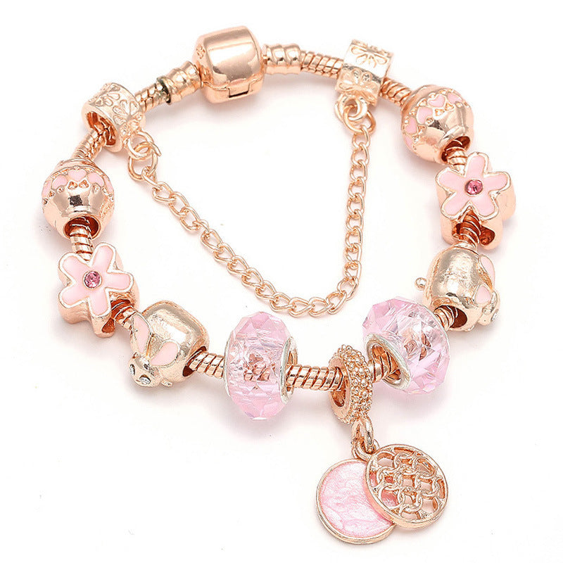 Rose Gold Geometric Love Bracelet Seasia