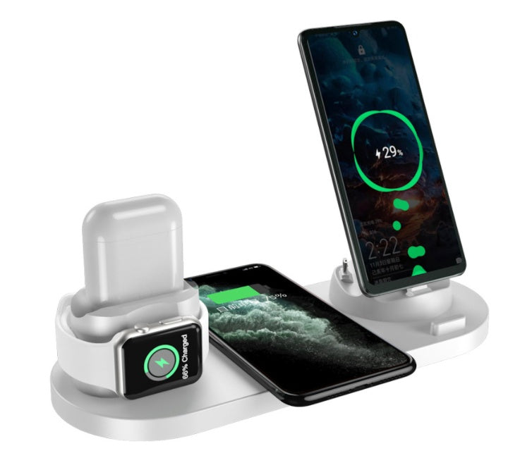 6-in-1 Wireless Charger for iPhone & More – Fast Charging Pad & Dock Station Seasia