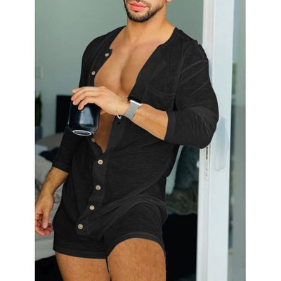 Men's Cotton Blend Tight Jumpsuit Homewear Seasia