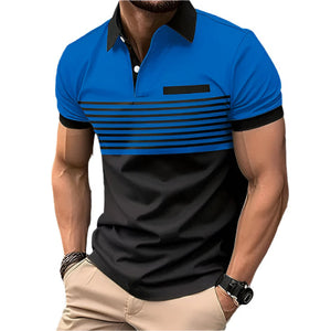 Men’s Casual Striped Shirt with Chest Pocket Seasia