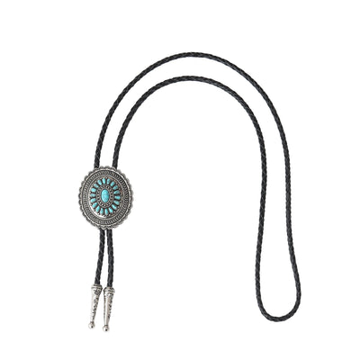Unisex Turquoise Carved Bolo Tie Seasia