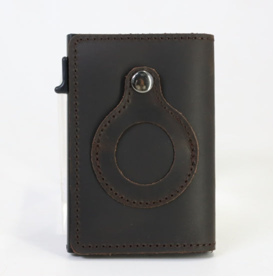 Slim RFID Leather Wallet for AirTag Seasia