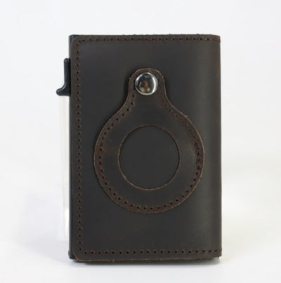 Slim RFID Leather Wallet for AirTag Seasia