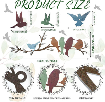 Bird on Branch Iron Wall Art – Rustic Nature-Inspired Hanging Decor Seasia