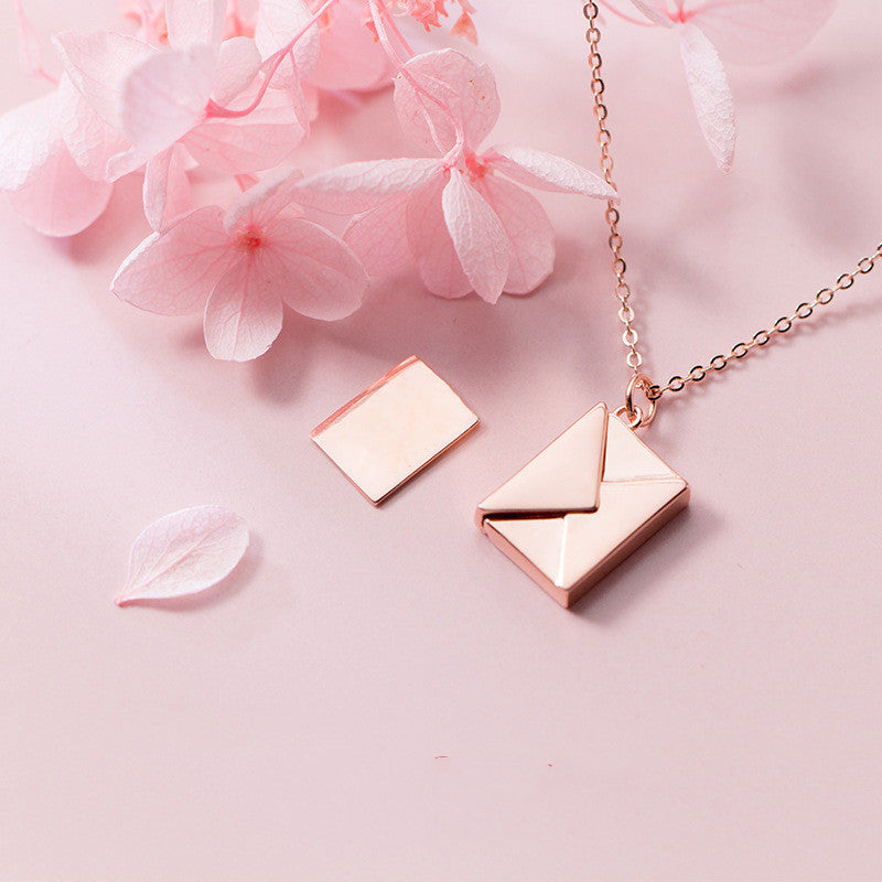 Love Letter Envelope Pendant Necklace Seasia