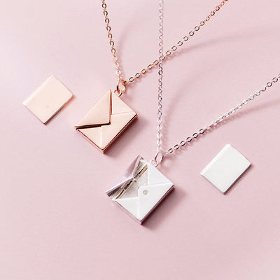 Love Letter Envelope Pendant Necklace Seasia