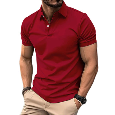 Men Summer Solid Polo Shirt Seasia
