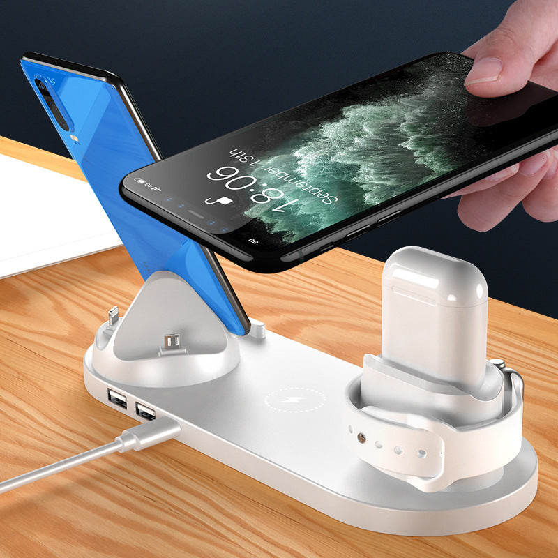 6-in-1 Wireless Charger for iPhone & More – Fast Charging Pad & Dock Station Seasia
