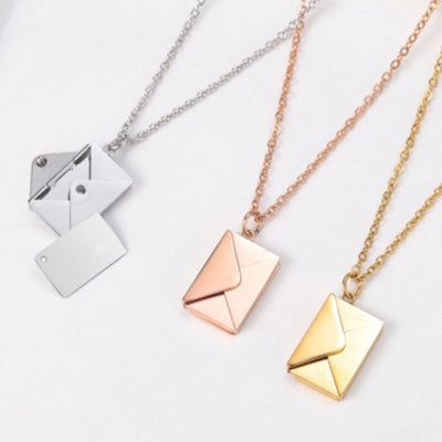 Love Letter Envelope Pendant Necklace Seasia