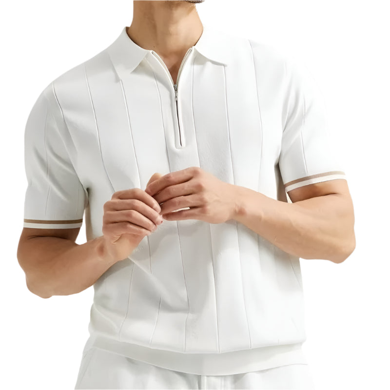 Men’s Summer Short Sleeve Polo Shirt with Zipper Seasia