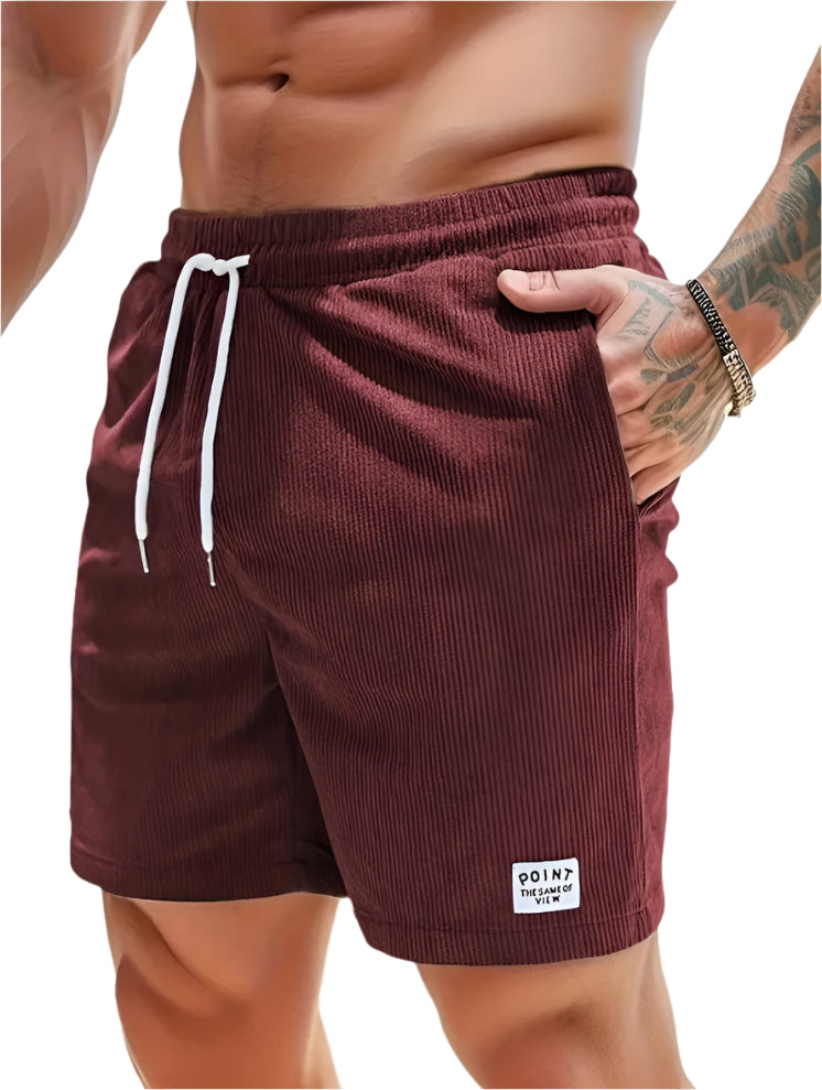 Men’s Corduroy Lace-Up Summer Shorts Seasia