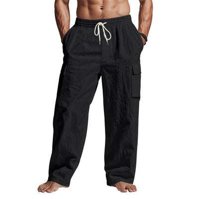 Men’s Linen Multi-Pocket Workwear Pants Seasia