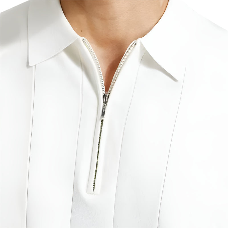 Men’s Summer Short Sleeve Polo Shirt with Zipper Seasia