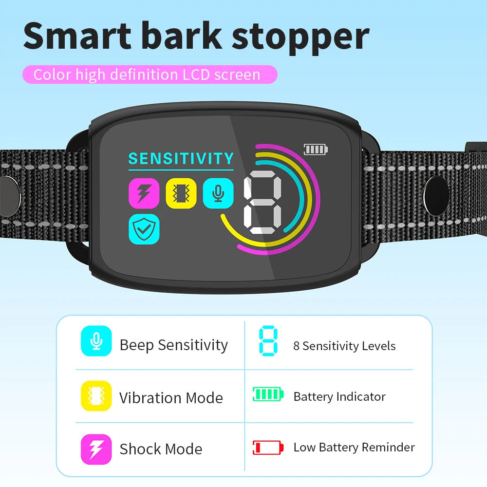 Smart Anti-Bark Dog Collar Rechargeable Seasia