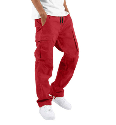Men's Workwear Drawstring Multi-Pocket Casual Pants Seasia